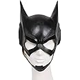 Xcoser Latex Helmet Mask, Black Full Head Cat Mask for Adult Women, Cosplay Costume Prop Replica, Unisex-Adults, Halloween, Costume Parties