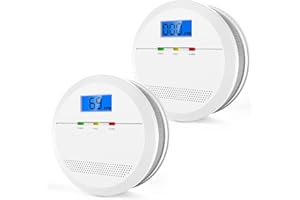 CPVAN Kohlenmonoxid Melder, CO Melder mit 7 Jahre Sensor und Austauschbarer Batterie CO Melder Kohlenmonoxid Melder Digitaler LCD-Anzeige und Prüftaste nach EN50291 Standard Zertifiziert, 2er Set