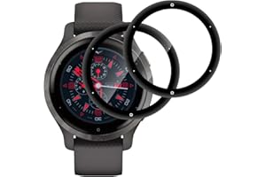 IQShield Panzer Schutz Glas für Garmin Venu 2s, HD Klar Panzer Schutzfolie, 3D Runde Kante Displayschutz Folie, Touch Sensitive, Anti-Kratzen Panzerfolie - 2 Stück