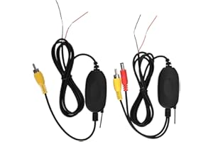 Yunir Car Rearview Camera Transmitter + Receiver Kit, 2.4G Wireless Car Backup Cameras MP5 DVD Signals Receiver Video Transmitter for Large Vehicles, Small Trucks, Cars and RVs, etc(Black)