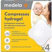 MEDELA - Compresses Hydrogel - Lot De 4 - Soulagement Immédiat - Accessoires Allaitement - Achat & Prix