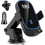 KKM Wireless Car Charger,15W Handyhalterung Auto,Handyhalterung Auto mit Ladefunktion für iPhone 12/12 Pro /12 Pro Max/12 Min