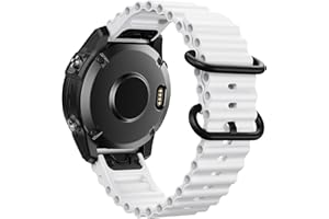 NotoCity Pasek do zegarka Garmin Fenix 5/ Fenix 6/Fenix 7, 22 mm Quick Fit Ocean Wave Soft Repalcement pasek do Fenix 5 Plus/Fenix 6 Pro / Forerunner 935/Forerunner 945/Forerunner 955/Instinct 2 Solar