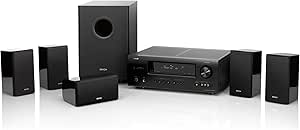 Denon DHT-1312XP 5.1 Heimkinosystem (AVR-1312, 5x 110 Watt, 4x HDMI mit 3D, SYS-1312, Hochglanz, Aktiver Subwoofer ) schwarz