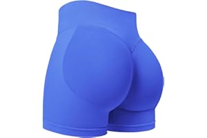 ZAAYO Pantaloncini sportivi da donna 3,6" Invisible Scrunch Butt Lifting Gym Training Short Vita Alta Yoga Short senza cuciture Booty Biker Shorts