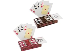 hopewey 2 x Texas Holdem Poker Playing Cards Wasserdichtes Pokerkarten Plastik Spielkarten aus PVC Profi Premium Spielkarten