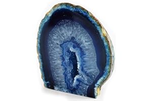 GENERICO Pietra grezza naturale minerale per cristalloterapia meditazione reiki (GEODE AGATA BLU 7-8 CM)
