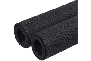 Caydo 2 pezzi di tessuto per punto croce, 14 Count, Aida, 63,5 x 45,7 cm, Nero