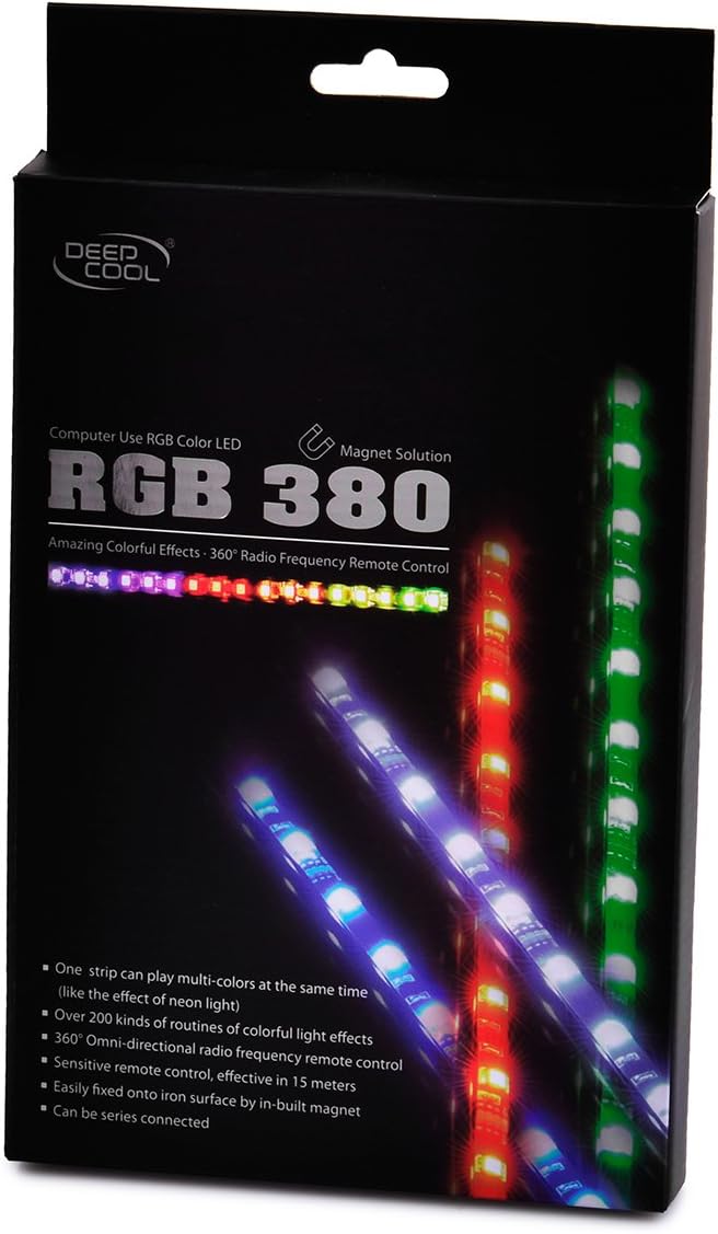 DeepCool RGB 380 Color LED Strips 3 X 400mm for Computer Chasis with Remote Control