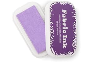 FATIYA Fabric Ink Pad, Washable Craft Ink Pads for Stamping, Permanent Stamps Partner DIY Color for Card Making, Finger Prints Art (236 Purple)