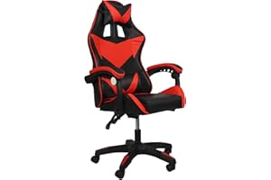 SHINE PLANET Gaming Chair Ergonomic Drafting Chair Tall Office Chair with Lumbar Support and Adjustable Footrest Headrest Height-Adjustable and Adjustable Reclining (Gaming Chiar, Black+Red)
