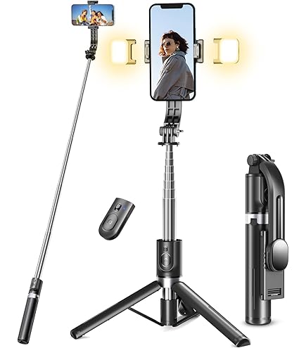 Sensyne Treppiede Per Telefono Da 68 Pollici (172 Cm) E Bastone Selfie 2-in-1 - Leggero In Alluminio Con Telecomando Bluetooth E Supporto 360°