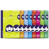 Pack 10 Lamela 07004 Notebook A5 (small) 40H C/4, 8 Assorted Colours Basic Taba (Soft)