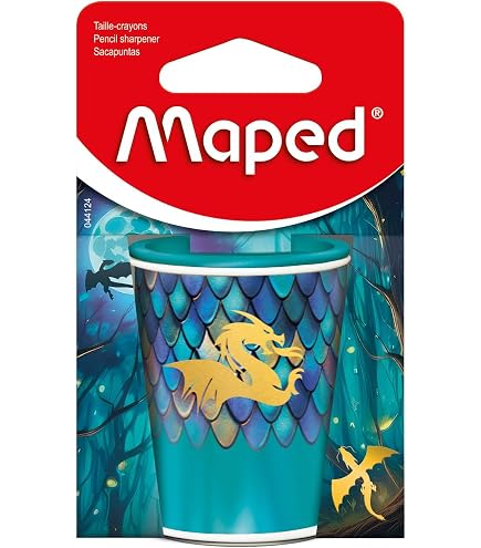 Maped Taille-crayon Planète – 1 Trou – Réserve Métallique – Design Ergonomique Et Compact – Vendue à L’unité – Coloris Aléatoire – Collectionnez Les Planètes