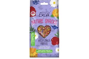 Burgess Excel Wildflower Forage Small Pet Treats, Natural Snacks for Rabbits & Guinea Pigs, 75g