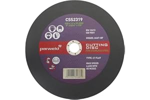 (Pack of 4) Parweld (9") 230mm x 1.9mm Thin Stainless Steel Cutting Discs - Metal Slitting Discs