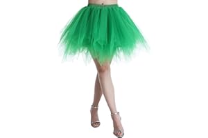 CHICWIND Karneval Damen 80er Puffy Tüllrock Tütü Röcke Tüll Petticoat(MEHRWEG)