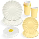 OH YEAH - Disposable Party Tableware Set for 6 People &ndash; Paper Cups 270 cc + Paper Plates &Oslash;18 and &Oslash;23 cm + Paper Napkins &ndash; Tab
