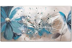 I Colori del Caribe Quadri Dipinti A Mano Moderni con Fiori Pronti per Essere APPESI per ARREDO CASA Salone Ufficio - Miren