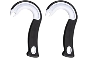 KUOXAN 2 Pcs Ring Pull Can Opener Aid, Can Ring Pull Opener, Can Pull Tin Ring Opener, J-Shaped Ring Pull Can Opener for Weak Hands Opens Cans with Ease