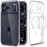 Spigen iPhone 17 Pro ile Uyumlu MagSafe Kılıf Ultra Hybrid Mag Fit Sararmaya Dayanıklı Gri Şeffaf Kapak - ACS10067 (Spigen TR