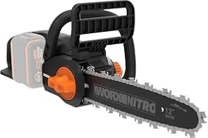 WORX WG350E.9 Nitro Profi Akku Kettensäge 20V – leistungsstarke Holzsäge – 10m/s – 30cm Schnittlänge – kompakt & sicher – automatische Schmierung – einfache Ketten-Verspannung – ohne Akku & Ladegerät