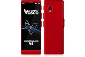Traducteur vocal instantané Vasco V4 | 108 langues | Internet gratuit à vie pour les traductions dans près de 200 pays | Le traducteur le plus récent du marché | Ruby Red