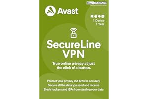 Avast Secureline VPN 2023, 1 Device 1 Year, Security+Privacy+Encryption [PC/Mac/Android] [Licence]