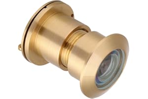 OUKENS Sicherheits-Türspion, Türspion aus Aluminium, 28 mm breiter Betrachtungswinkel mit robuster Sichtschutzabdeckung für 35-60mm Dicke Türen Home Office Hotel(Gold)