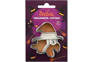 Decora 0255093 Tagliapasta Befana Strega, In Plastica, Perfetto per Creare Decorazioni in Pasta di Zucchero o di Gomma, Made in Italy, Design originale. Confezione da 1 pezzo.
