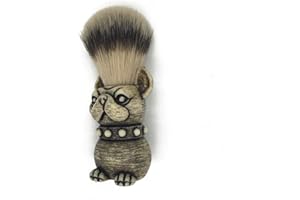 KABAKE Pennello da barba 100% puro tasso, realizzato a mano con manico in resina per cani, da uomo, di lusso, professionale, per rasoio Staight o rasoio da barba