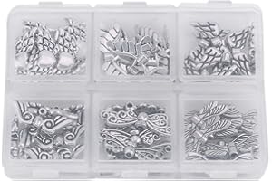 Sonew Ali angelo portachiavi, 60PZ ciondoli per gioielli Misti Accessori fai da te Accessori Creazione di bracciale con ciondolo con scatola portaoggetti