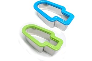 SEABABOO 2PCS Trancheuse De Pastèque Watermelon Cutter Moule en forme de tranche de pastèque Outil de coupe de Dispositif Acier Inoxydable Et Couteau à Pastèque Couteau à trancher en forme de popsicle