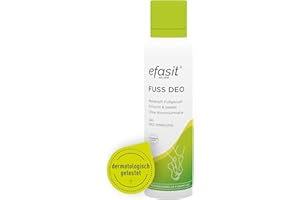 ‎EFASIT efasit Fußdeo - 24h Wirkung, Fußdeo erfrischt und belebt, Fußspray bekämpft langanhaltend Fußgeruch, ohne Aluminiumsalze, 150 ml