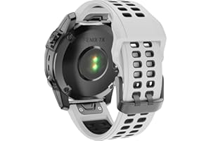 ISABAKE Silicone Cinturini di Ricambio Compatibile con Fenix 7X/Fenix 6X/Fenix 6X Pro/Fenix 5X/Fenix 5X Plus/Fenix 3/HR/Descent MK1/D2 Delta PX/D2 Charlie, Quick-Fit 26mm Sport Cinturino loop.