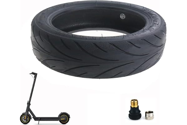 MotuTech Pneus Tubeless avec Valve 60/70-6.5 pour SEGWAY Ninebot G30 Max Scooter Trottinettes électrique Arrière Avant Antidérapants Pneus d'Amortissement sans Chambre à Air (1 pièce)