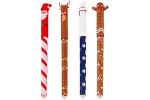 HSHDUTI Radierbarer Kugelschreiber, Neuer Weihnachtsstifte 2025, 4 PCS Radierbare Stifte Weihnachten, Radierbarer Gelschreiber, Kawaii Schreibwaren für Kinder Studenten Schule Büro (Weihnachten 4pcs)