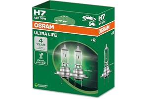OSRAM ULTRA LIFE, H7, lámparas halógenas para faros, caja plegable colgante (2 lámparas)