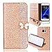 Produktbild Samsung S8 Glitzer Hülle,Samsung Galaxy S8 Leder Hülle,Schutzhülle für Samsung S8 Leder Wallet Tasche Brieftasche Flip Schutz Etui Schale,Cool 3D Butterfly Bling Glitter Diamant Musterg Ledertasche Slim Retro Leder Bookstyle Handyhülle Tasche Wallet Case Handytasche mit Standfunktion Karteneinschub und Magnetverschluss Flip Etui Tasche für Samsung Galaxy S8