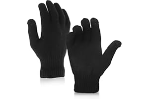 WLLHYF Zimowe rękawiczki ciepłe rękawiczki do ekranu dotykowego rękawice robocze do pisania wiatroszczelne rozciągliwe dzianinowe puszyste rękawiczki antypoślizgowe rękawice narciarskie na zimną