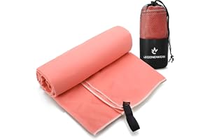 Legendwerk® mikrofiberhandduk 160x80 cm, lätt & snabbtorkande | perfekt för träning - bastu - strand & resa - med ögla & påse
