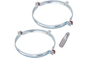 SKIR'CO (2 piezas) Soportes de tubo para tubos de 150 mm, abrazaderas de tubo, soportes de tubería para montaje en pared y techo