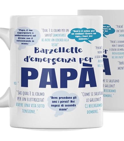 Tazza Divertente Papà: "Ho Due Ruoli: Marito E Papà E Li Faccio Entrambi Alla Perfezione" - Ceramica 350 Ml, Idea Regalo - 2
