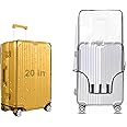JD FRESH 20 inch Trolley Bag Cover/Suitcase Bag Cover/Waterproof Dustproof Luggage Covers/Zippered Clear PVC Suitcase Covers Protectors (Set of 1)