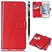Produktbild iPhone 6 Plus Hülle,iPhone 6S Plus Leather Handyhülle,WIWJ Handyhülle Wallet Case[Einfarbig zwei-in-one Kann Getrennt Werden Leder Case] Flip Schutzhülle in Standfunktion Kredit Kartenfächer Magnetverschluss PU Leder Lederhülle Silikon Anti-Scratch Shell Back Cover Folio Hüllen Schale Schutzhüllen für iPhone 6 Plus/iPhone 6S Plus+1x Touch Stylus Pen-Rot