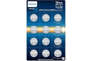 Philips Baterie litowe CR2032 3 V – idealne do breloków i kalkulatorów, 12 sztuk