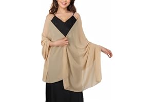 Lamca Pashmina Shawls and Wraps - Chiffon Shawl Wedding Evening Scarf for Women Gifts UK