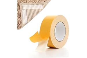 AILELAN Pinzas para Alfombras, 1 Rollo de Cinta Antideslizante para Alfombras, Bases Antideslizante Alfombra Pinzas para Alfombras, Antideslizantes para Alfombras para Suelo Laminado (4cm x 20m)
