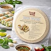 Yuandong Pirin&ccedil; Yufkası 10 Yaprak (22 cm) &ndash; Rice Paper Glutensiz| Vietnam Usul&uuml; Spring Roll & Sushi İ&ccedil;in İnce ve Esnek Pirin&ccedil;
