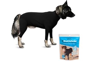 Shed Defender Body Suit for Dogs – Sport –Anti Shedding Shirt, Reduce Dog Hair, Dog Onesie Surgery Recovery Suit, Anxiety, Calming, Car Seat Cover, E-Collar, Hot Spots, Jumpsuit(Black,XXL)